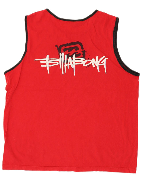 Canotta grafica da uomo Billabong XL in cotone rosso