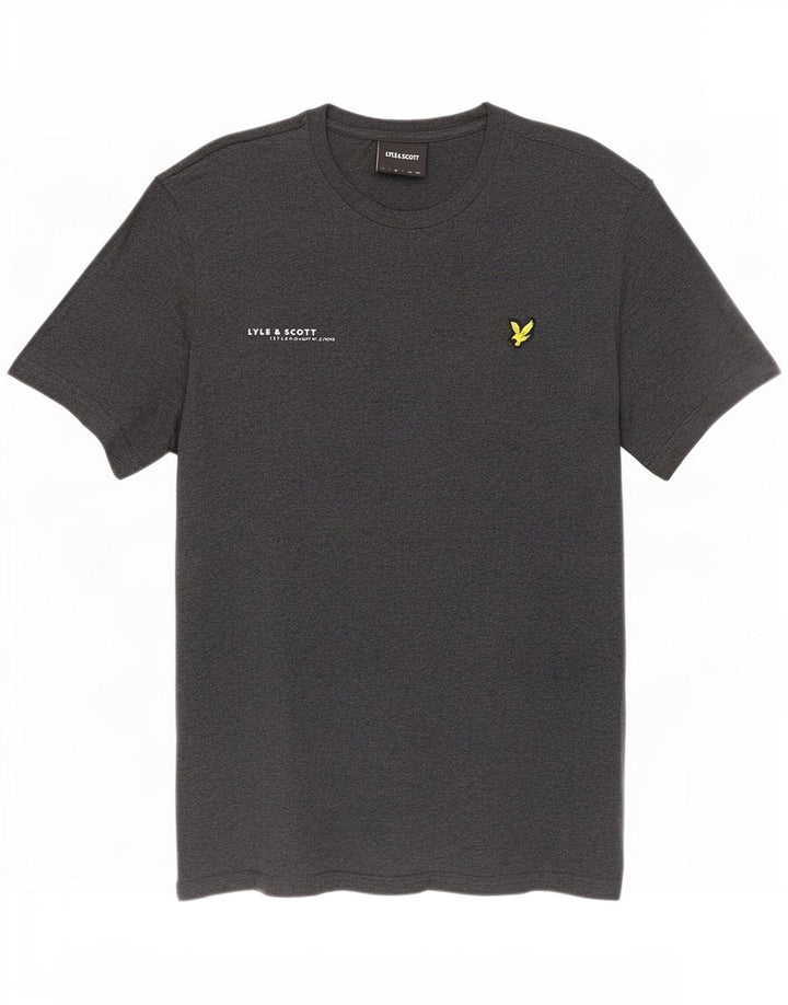 T-shirt da uomo Lyle & Scott Top in cotone grigio medio