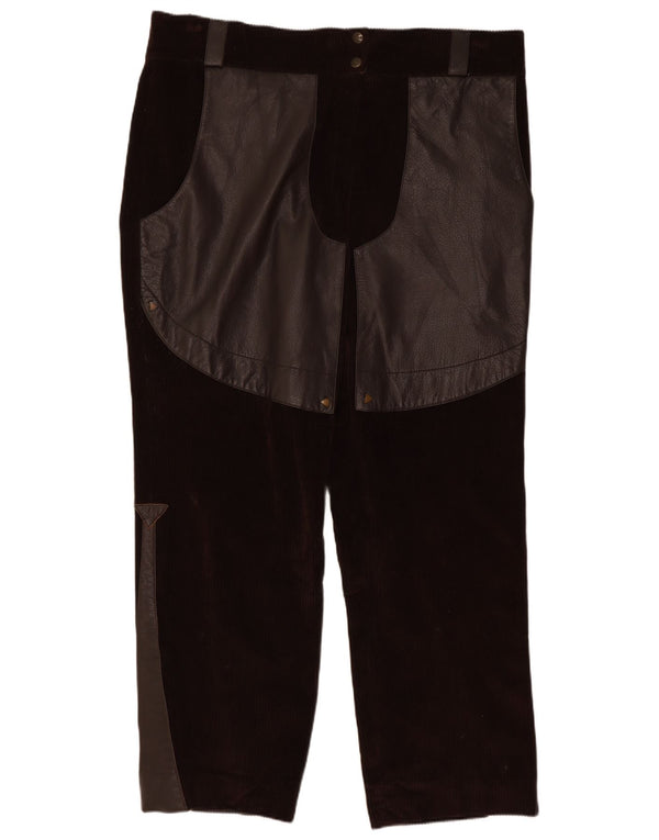 Pantaloni dritti da donna vintage in velluto a coste W36 L27 Marrone