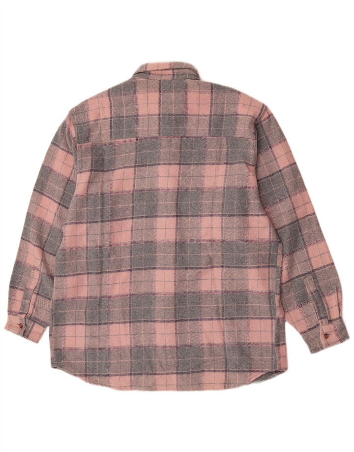 Camicia Invicta da uomo in flanella, poliestere a quadri grandi rosa