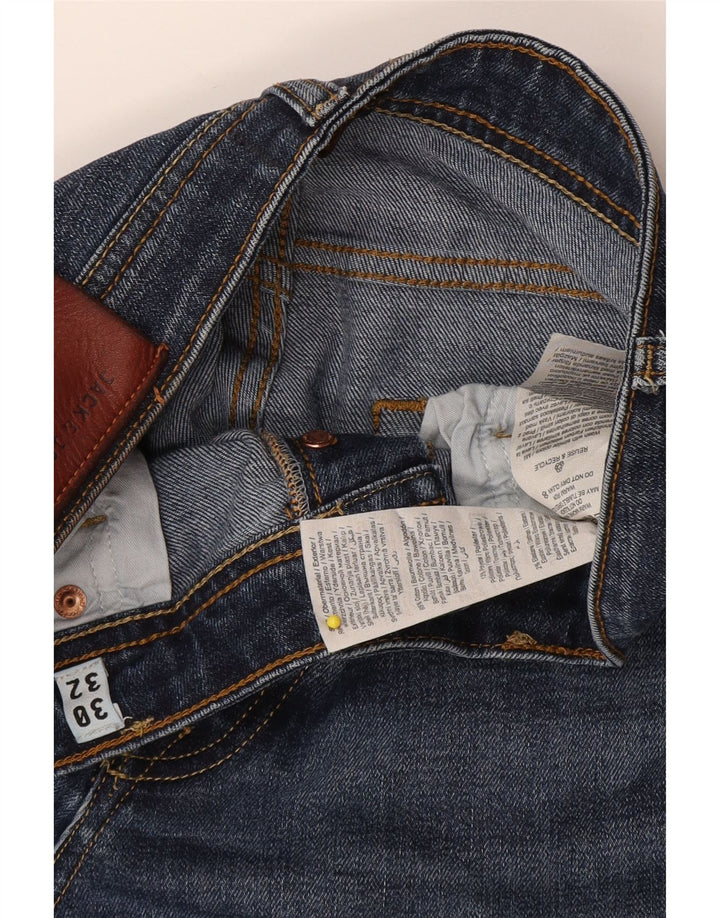 Jeans dritti da uomo Jack & Jones W30 L32 cotone blu