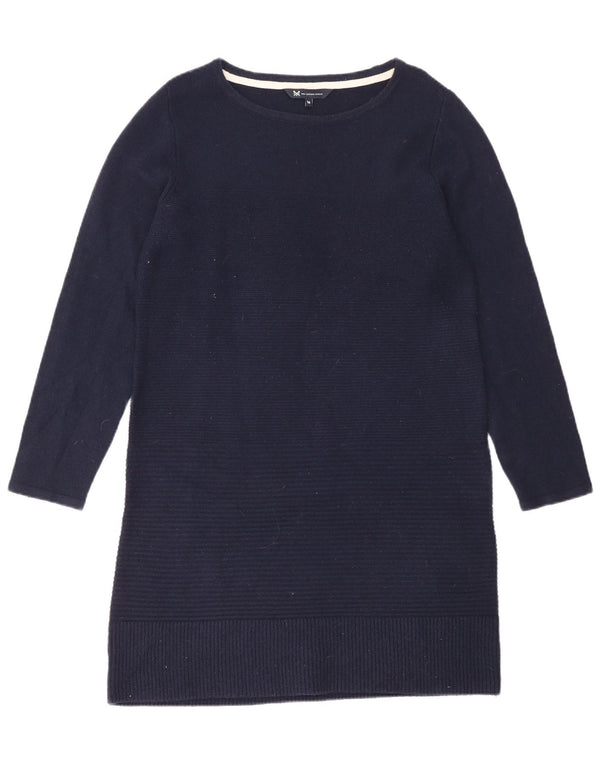 Crew Clothing Abito maglione a maniche lunghe da donna UK 16 Large Blu Navy