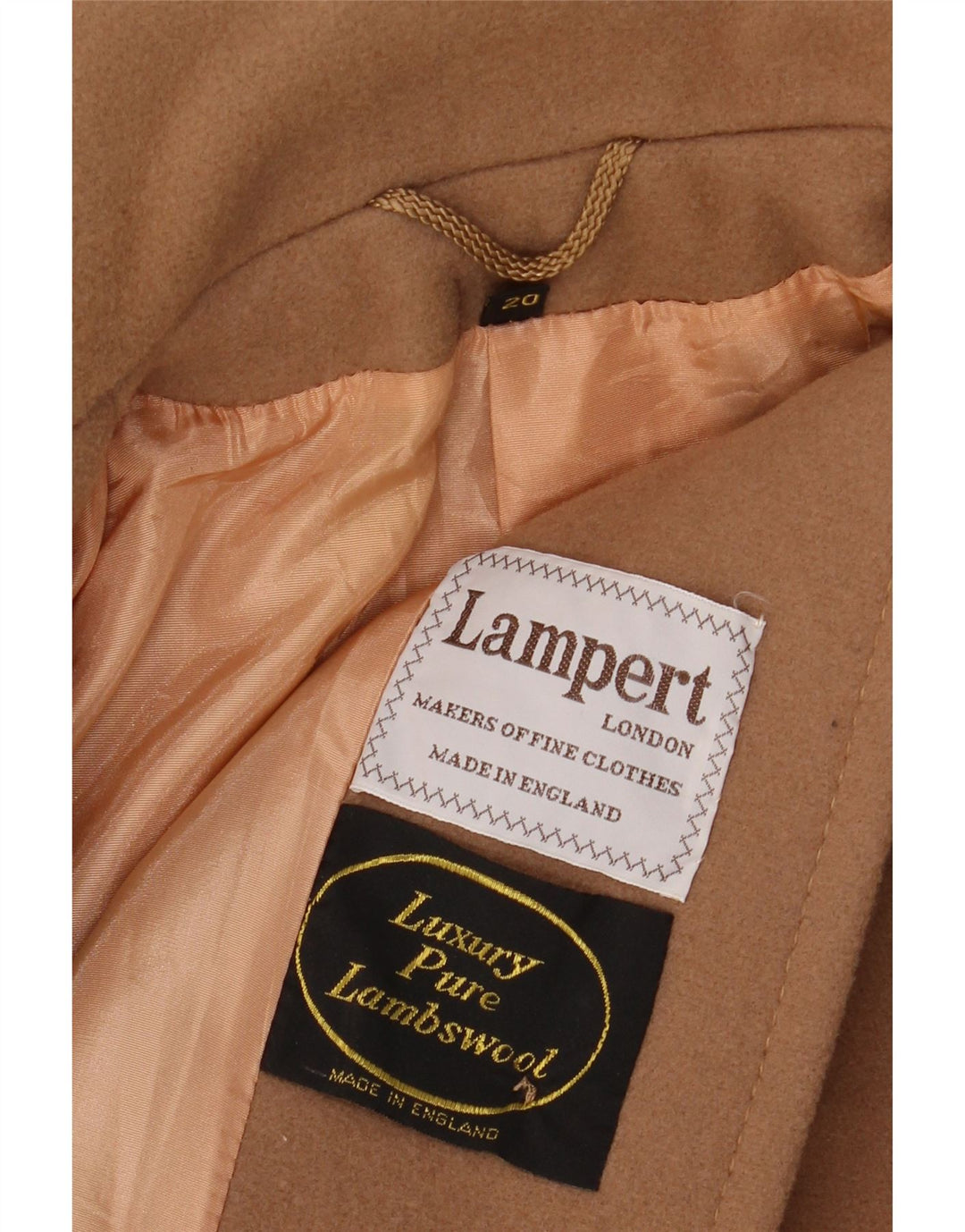 Cappotto da donna LAMPERT UK 20 2XL Lana d'agnello marrone