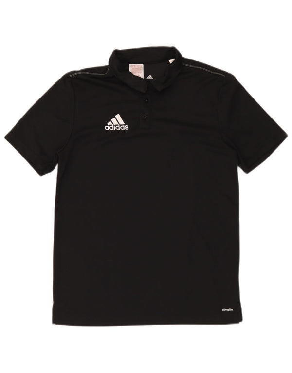 Polo Adidas Climalite da ragazzo 13-14 anni in poliestere nero