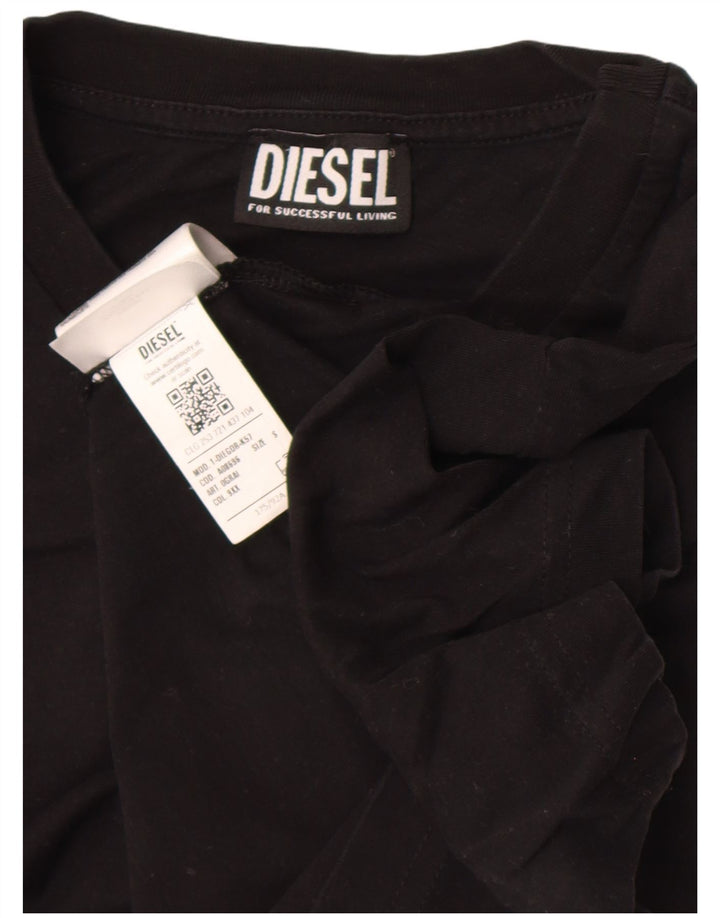 T-shirt grafica da uomo Diesel Top piccola in cotone nero