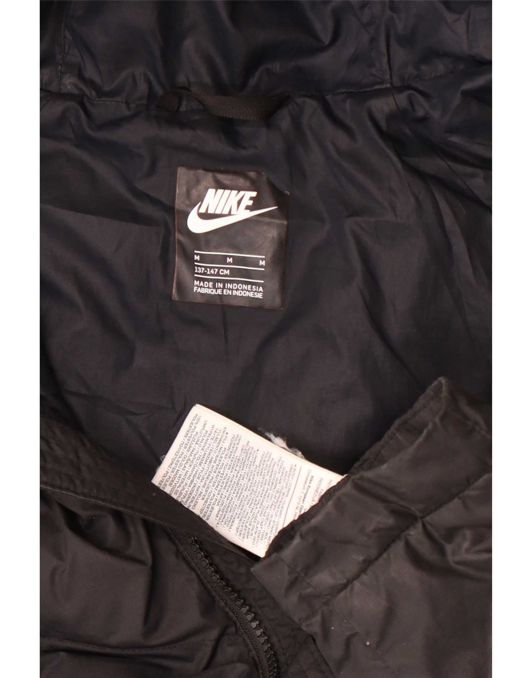 Giacca imbottita con cappuccio Nike da ragazzo 10-11 anni media poliestere nero