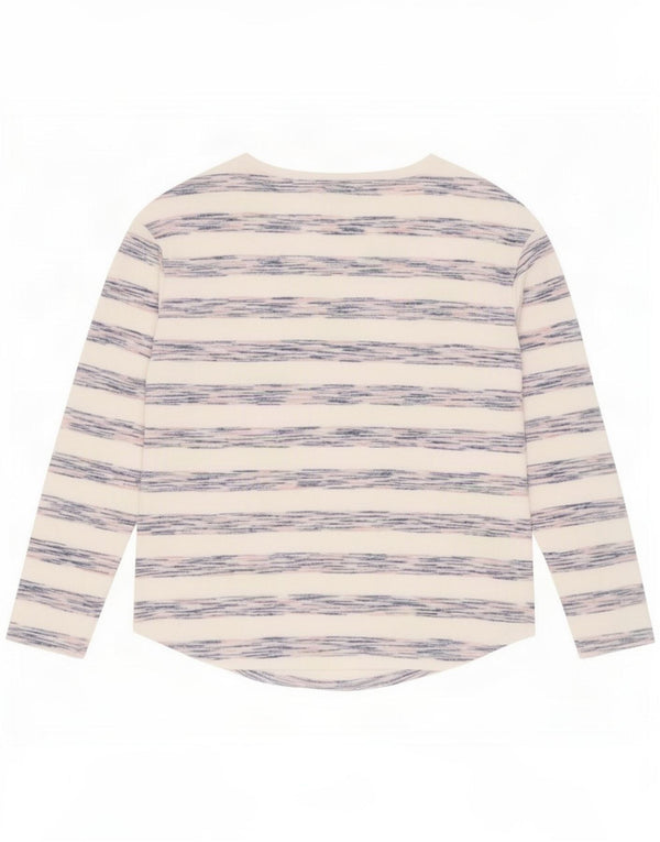 Marks & Spencer Maglia comoda da donna a maniche lunghe UK 8 Small White Striped