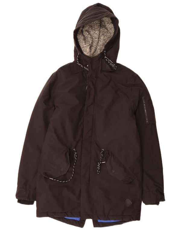 Giacca parka con cappuccio da uomo Jack & Jones UK 34 XS poliestere nero