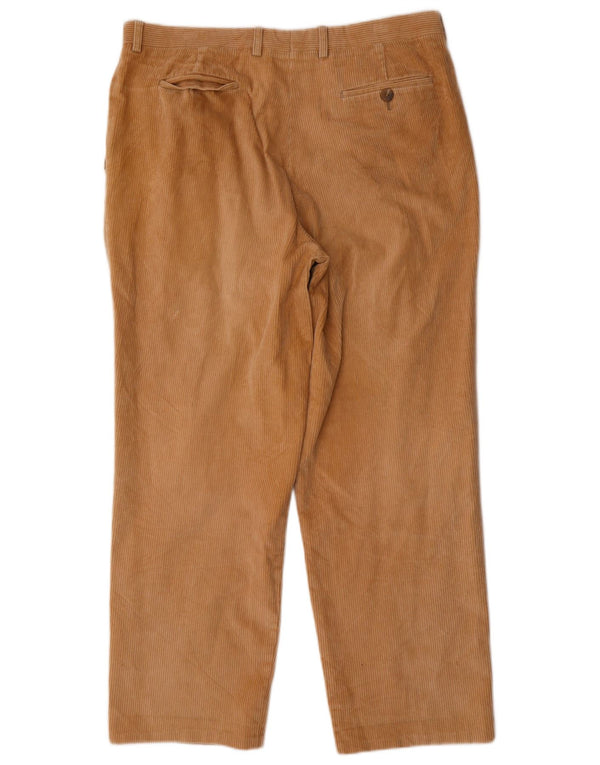 Pantaloni da uomo in velluto a coste con pegging Lacoste taglia 48 XL W38 L30 cotone beige