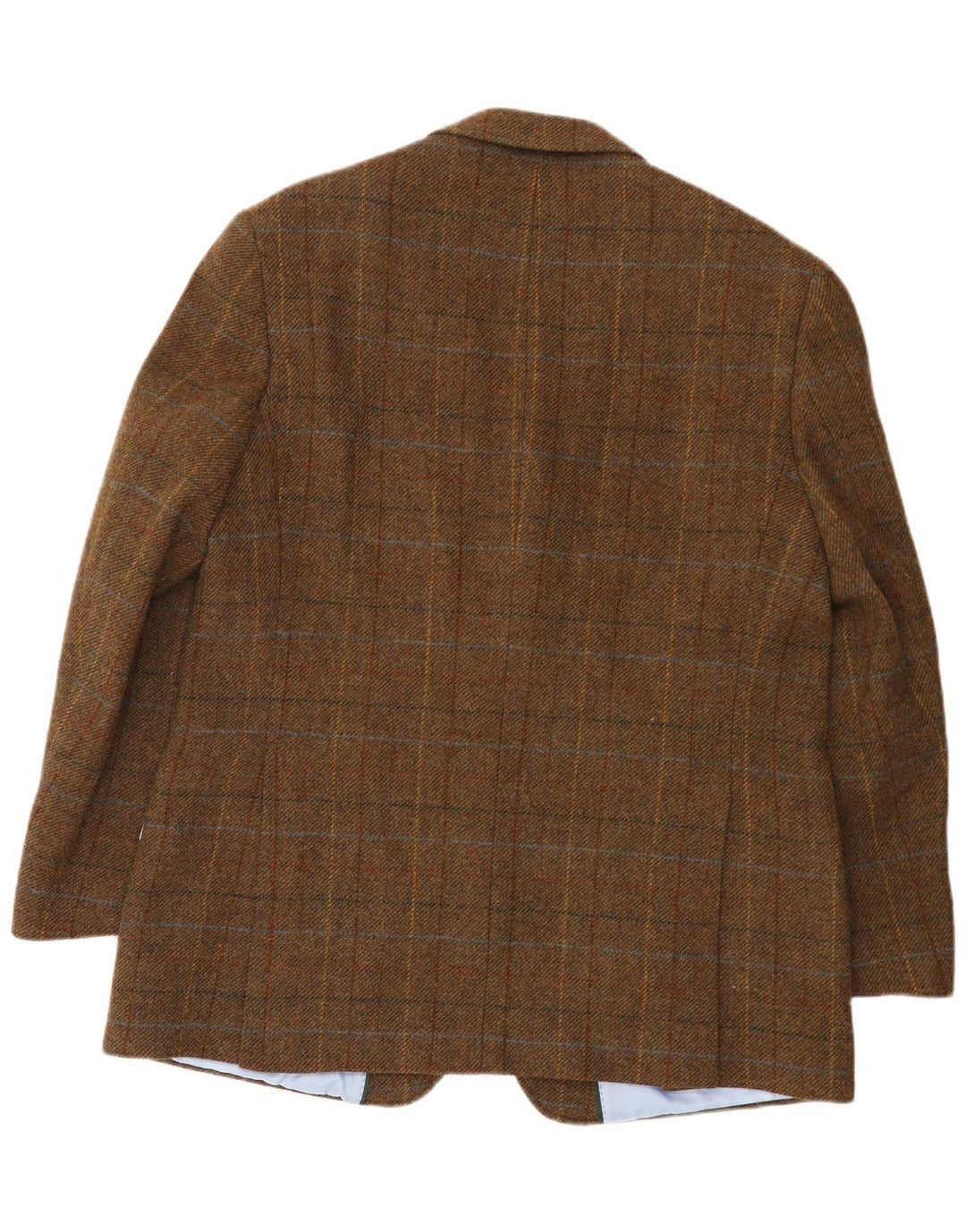Giacca blazer a 2 bottoni Marks & Spencer da uomo UK 48 2XL lana a quadri marrone