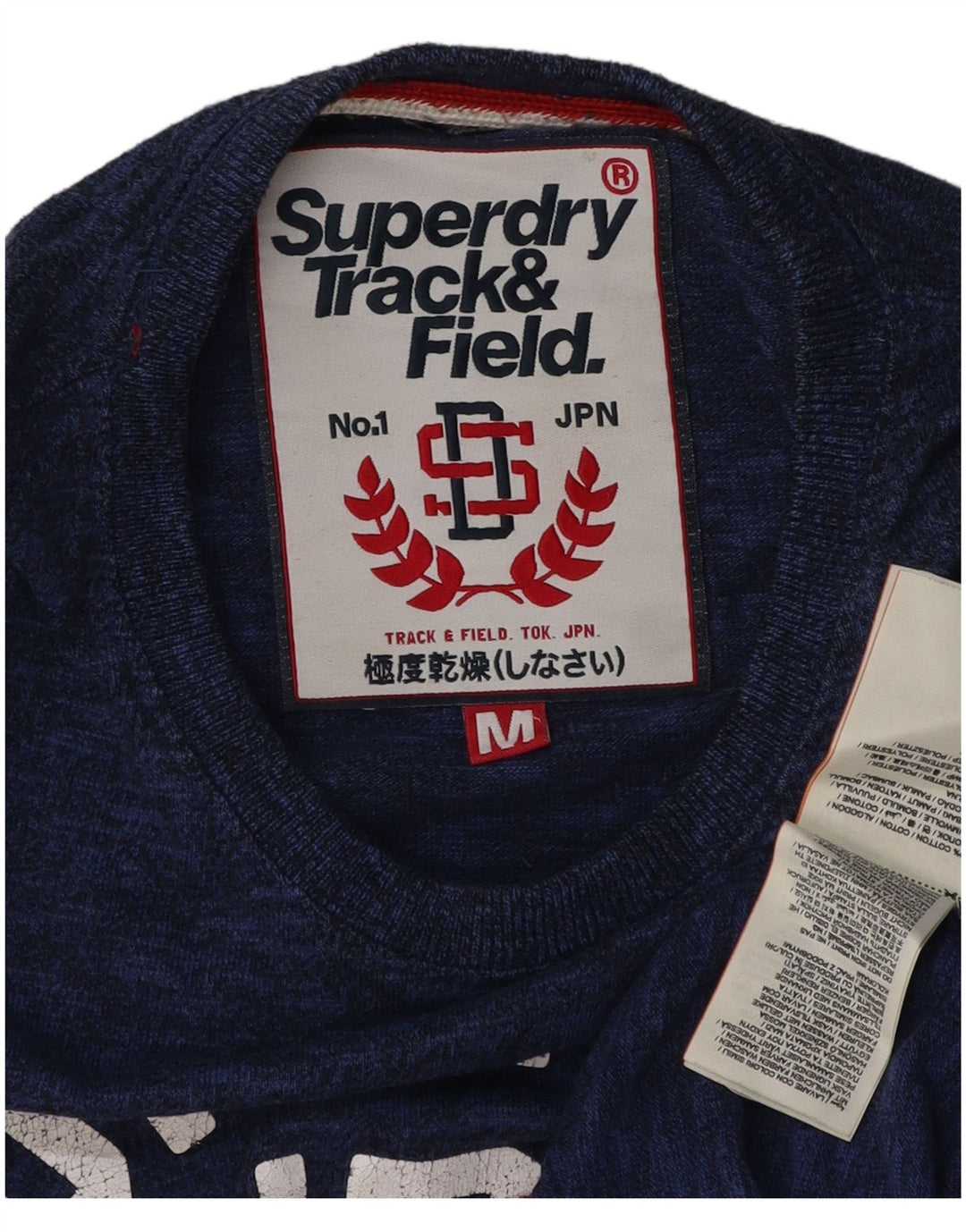 T-shirt grafica da uomo SUPERDRY Top in cotone blu medio