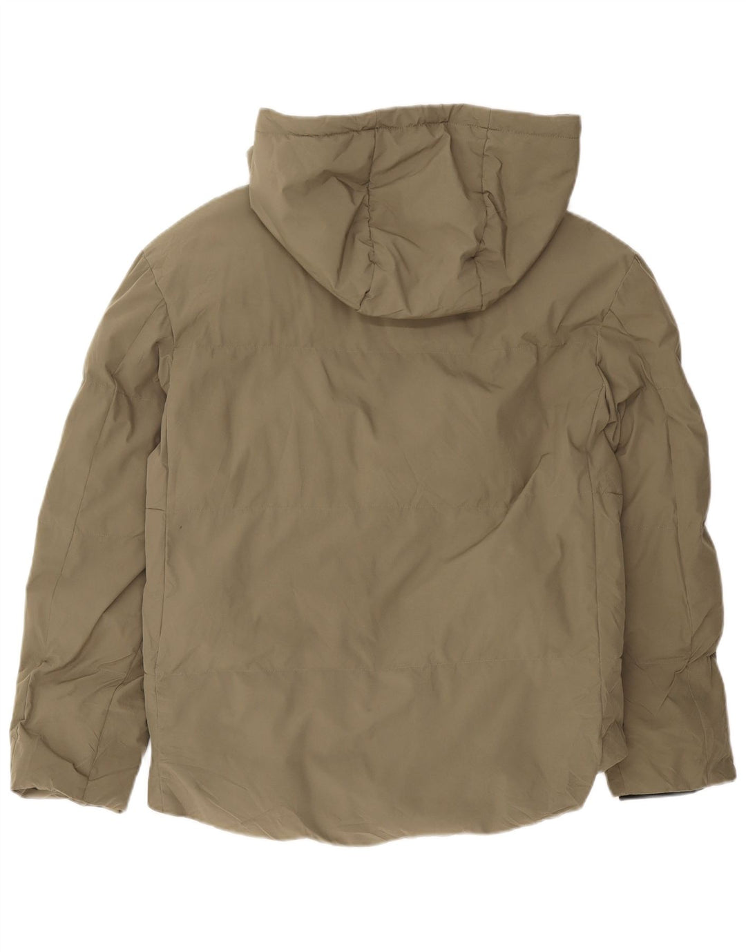 Giacca imbottita con cappuccio da uomo Zara UK 38 poliestere kaki medio