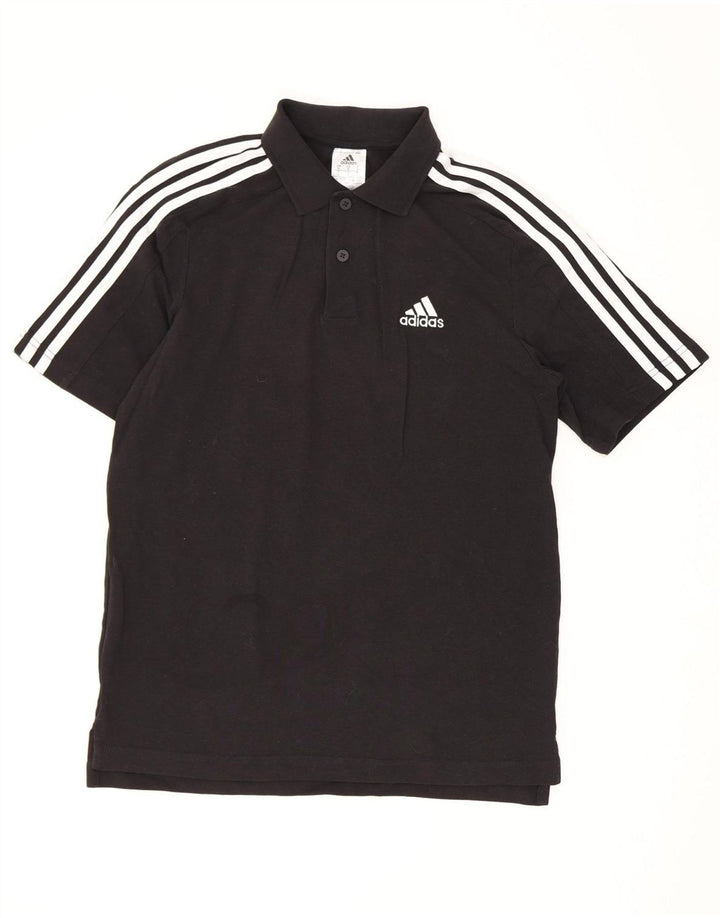 Polo Adidas da uomo piccola in cotone nero
