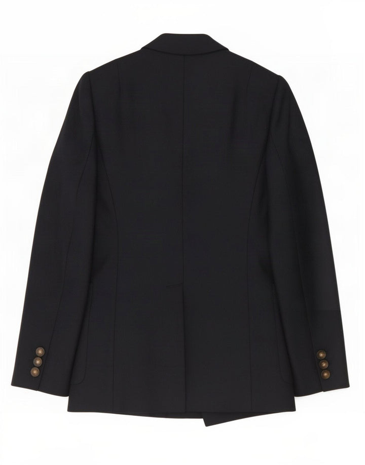 Giacca blazer doppiopetto da donna Reiss UK 8 piccola in lana blu navy
