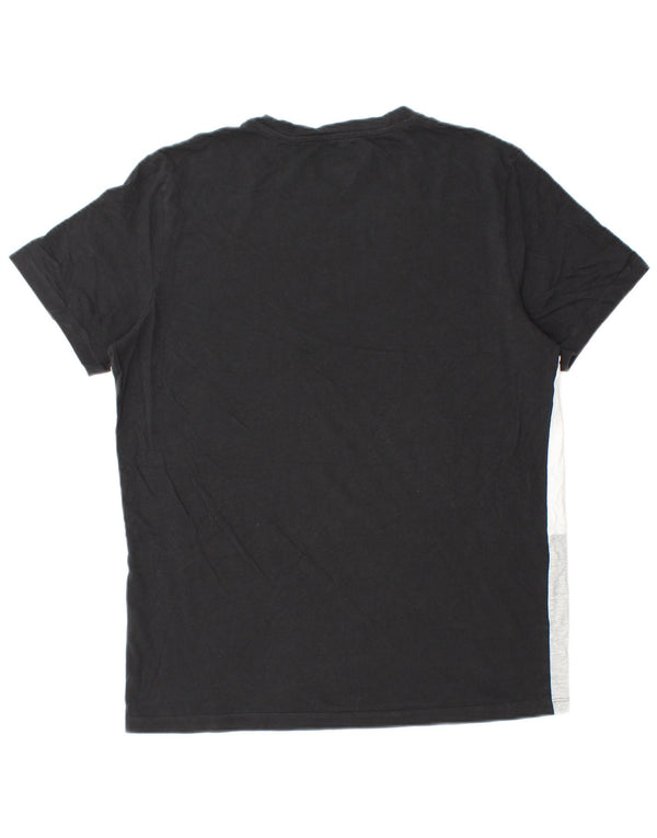 T-shirt da uomo Jack & Jones Top Large nera a blocchi di colore