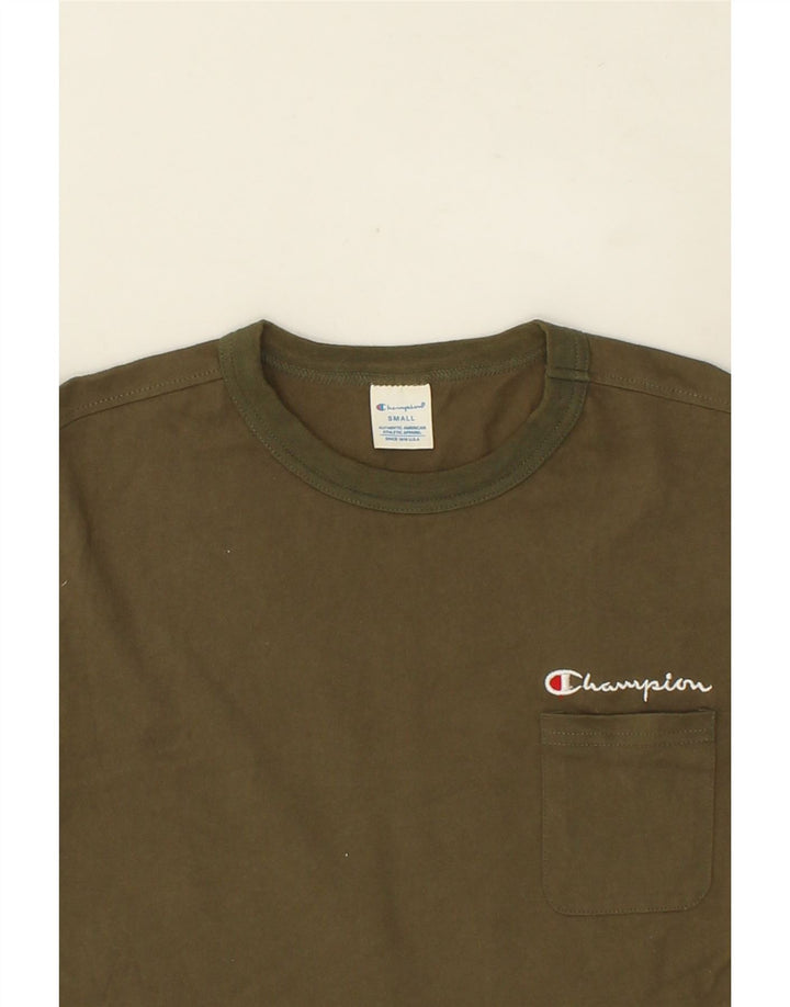 CHAMPION Mens Graphic T-Shirt Top Small Green Cotton Vintage Champion and Second-Hand Champion from Messina Hembry 