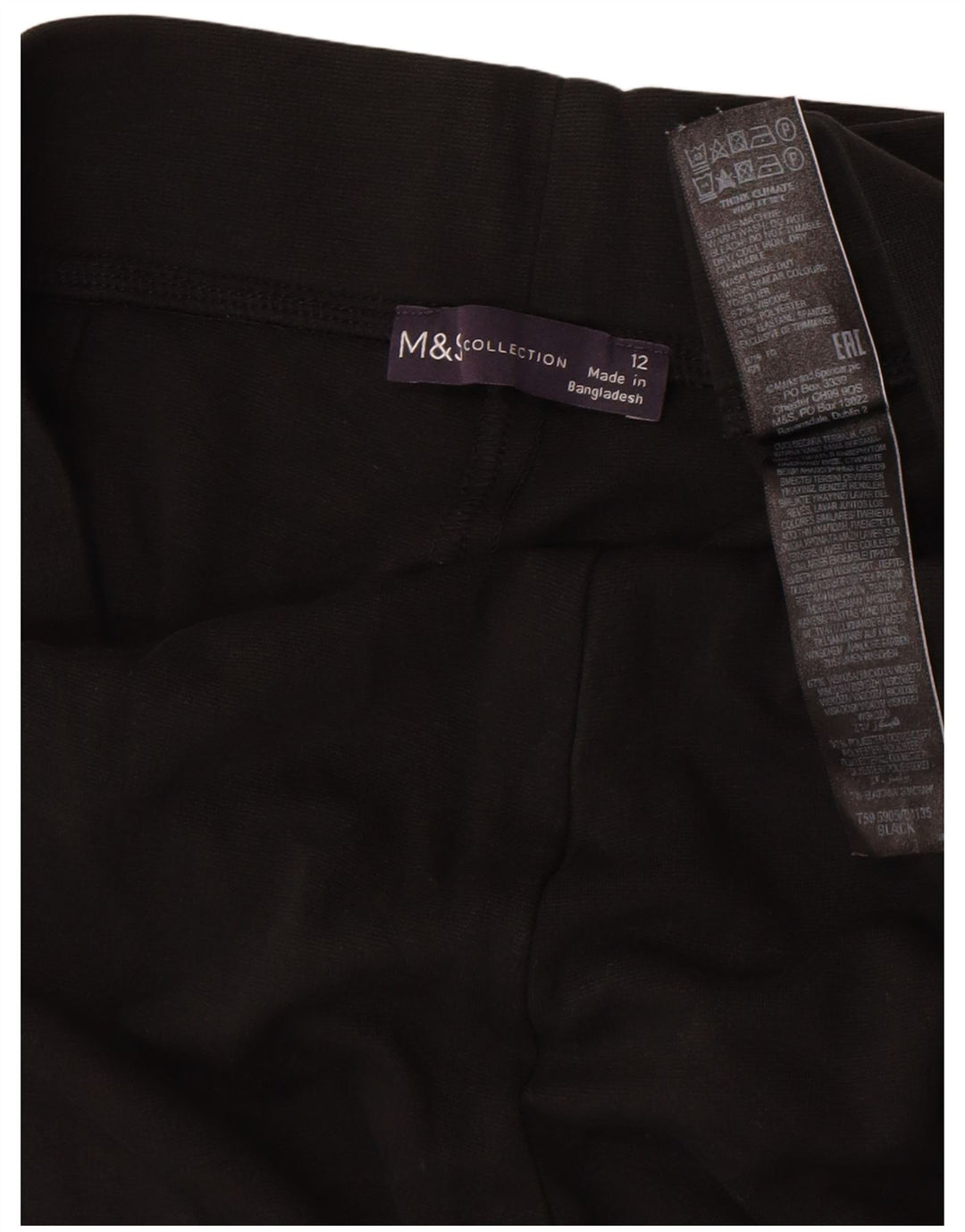 Leggings da donna Marks & Spencer UK 12 viscosa nera media