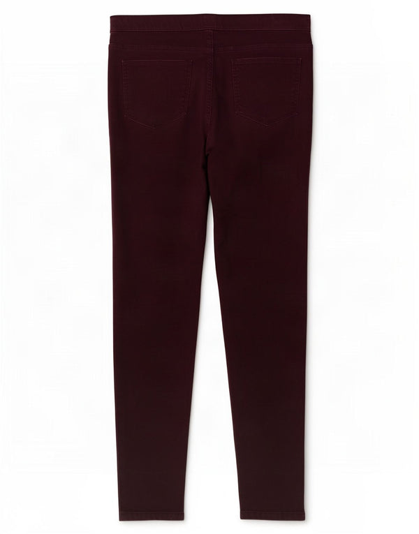 Jeans Jeggings da donna Marks & Spencer UK 16 Large W36 L28 Cotone bordeaux