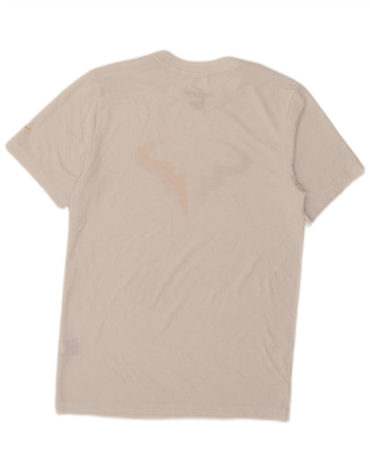 T-shirt grafica Nike Dri Fit da uomo, piccola, in poliestere bianco