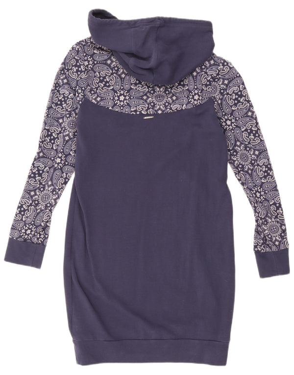 Abito da donna con cappuccio a maniche lunghe Kangaroos UK 16 Grande motivo cachemire blu navy