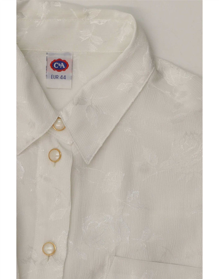 Camicetta da donna C&A EU 44 XL Poliestere floreale bianco
