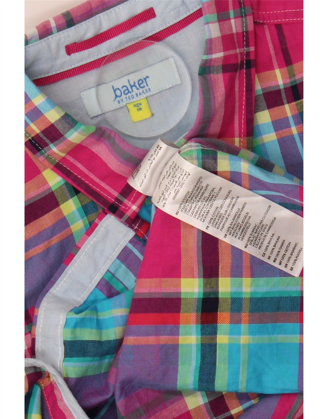 Camicia in flanella per ragazzi TED BAKER 9-10 anni in cotone a quadri multicolore