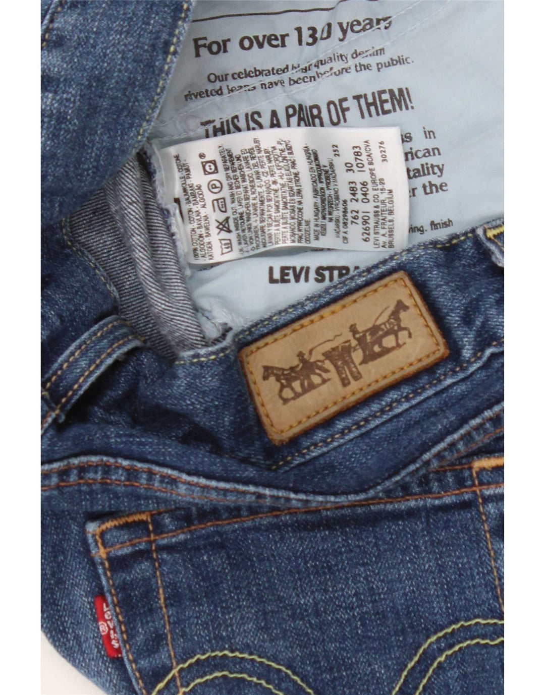 Jeans Capri da donna Levi's W30 L18 cotone blu
