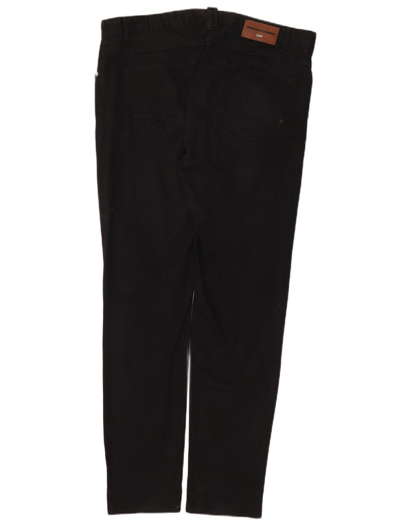 Pantaloni casual slim da uomo Zara EU 46 XL W36 L31 cotone nero