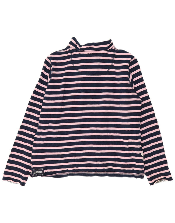 Crew Clothing Felpa da donna Maglione UK 16 Large Navy Blue Striped