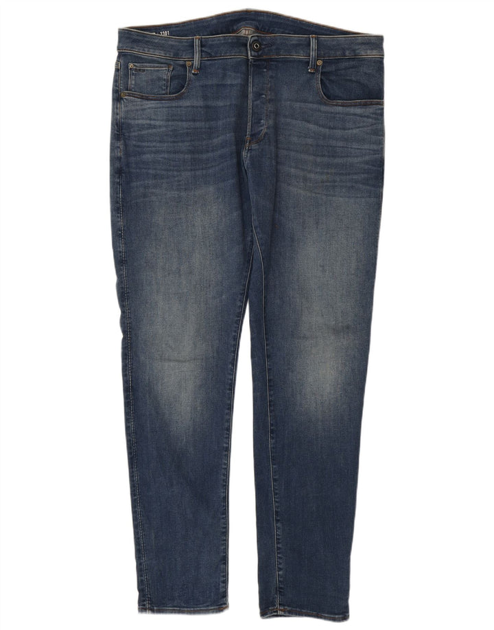 Jeans slim da uomo G-STAR 3301 W38 L34 cotone blu