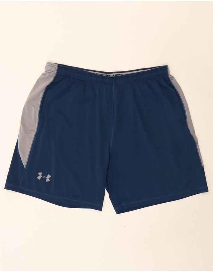 Pantaloncini sportivi da uomo Under Armour 2XL Poliestere color block blu navy