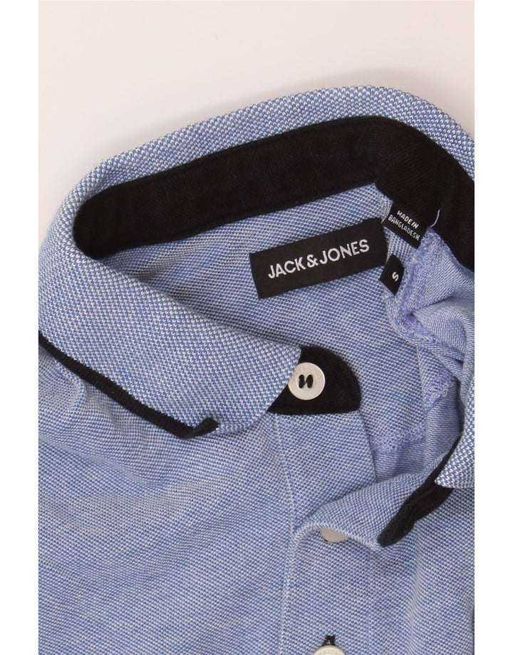 JACK & JONES Mens Polo Shirt Small Blue Cotton Vintage Jack & Jones and Second-Hand Jack & Jones from Messina Hembry 