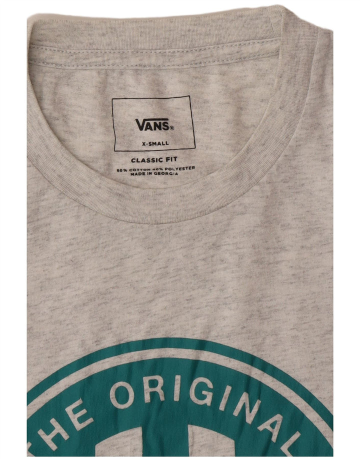 T-shirt grafica da uomo con vestibilità classica VANS XS in cotone chiazzato grigio