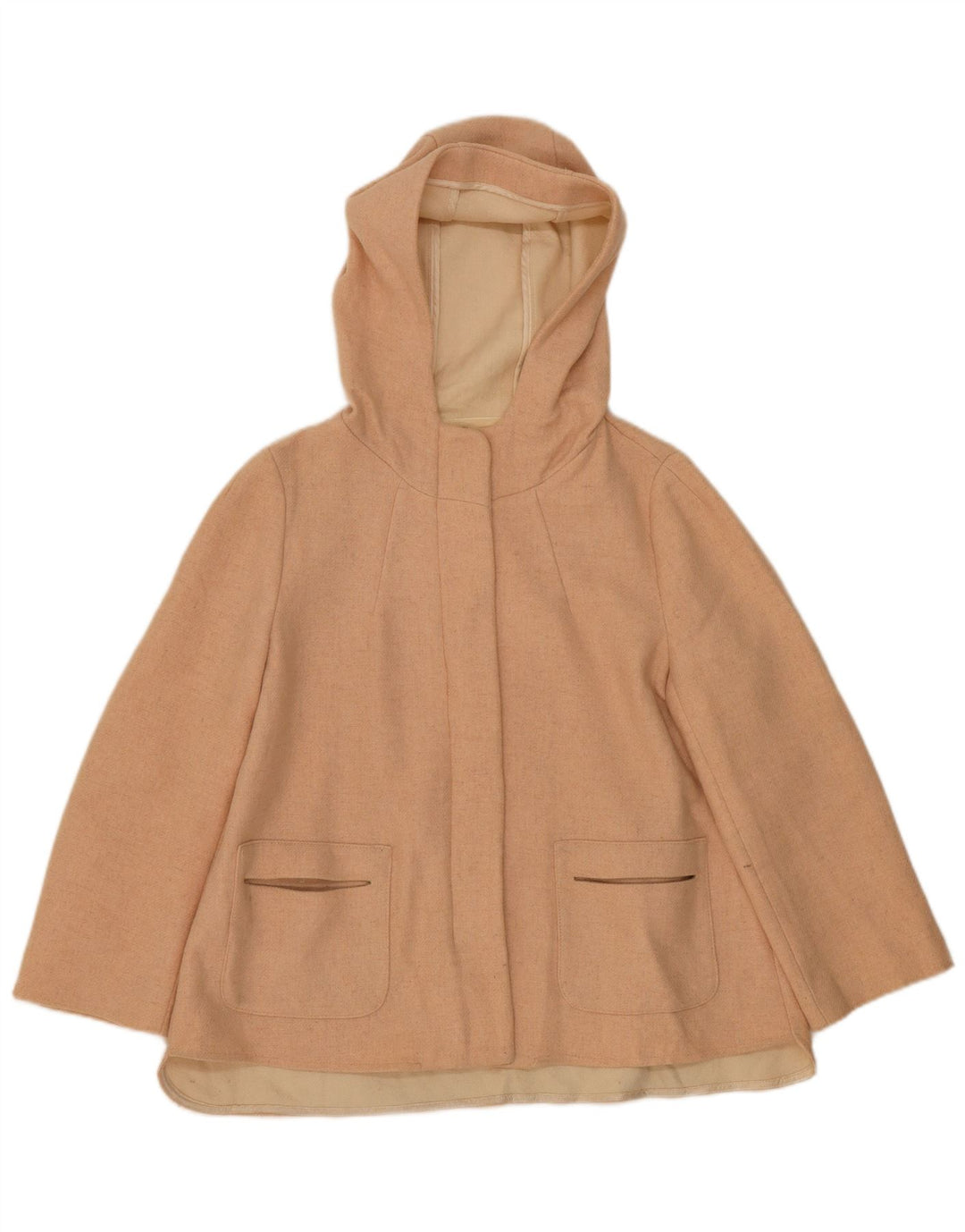 Cappotto con cappuccio da donna Zara UK 18 XL Beige Lana