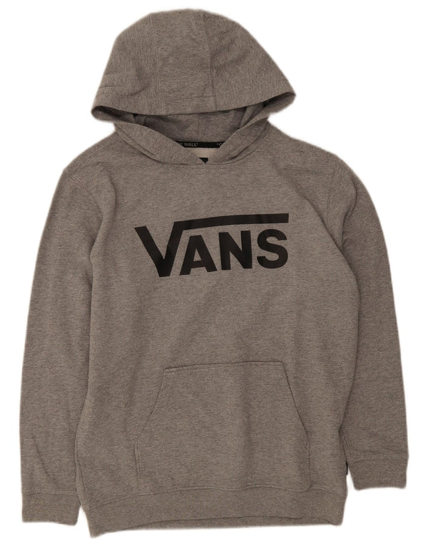 Felpa con cappuccio grafica da donna Vans UK 18 XL in cotone grigio