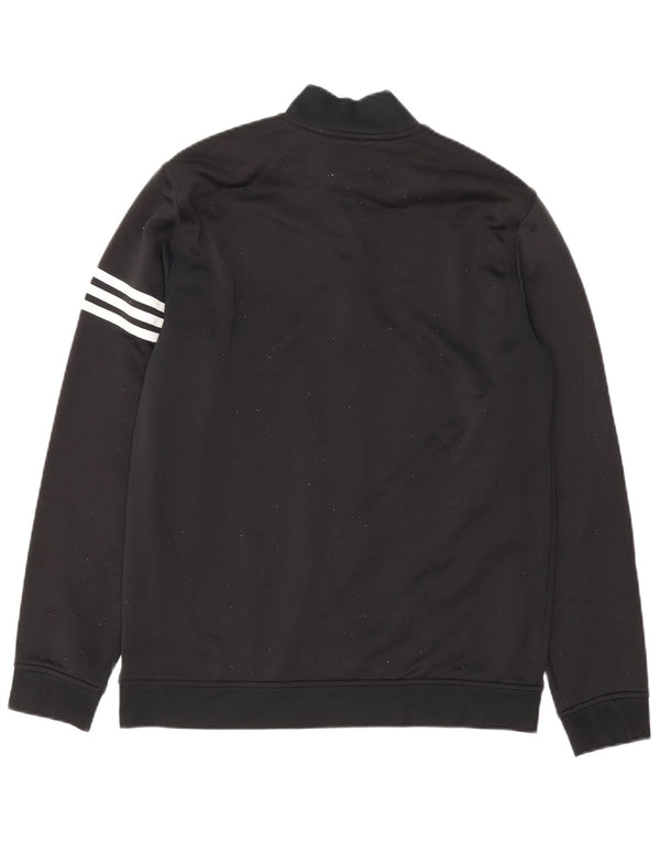 Felpa Adidas Uomo Climalite con zip e collo maglione medio poliestere nero