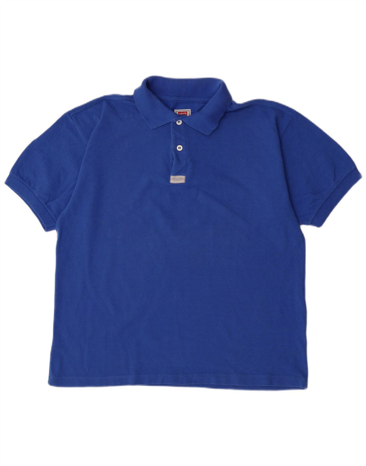 Polo uomo LEVI'S grande in cotone blu