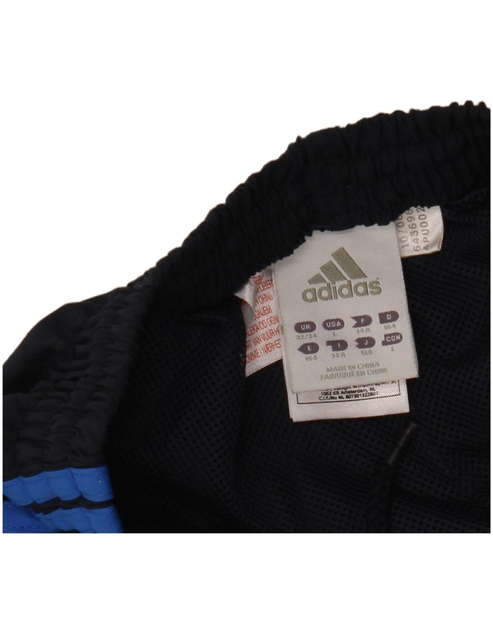 Pantaloni della tuta da ragazzo Adidas 13-14 anni in poliestere blu navy