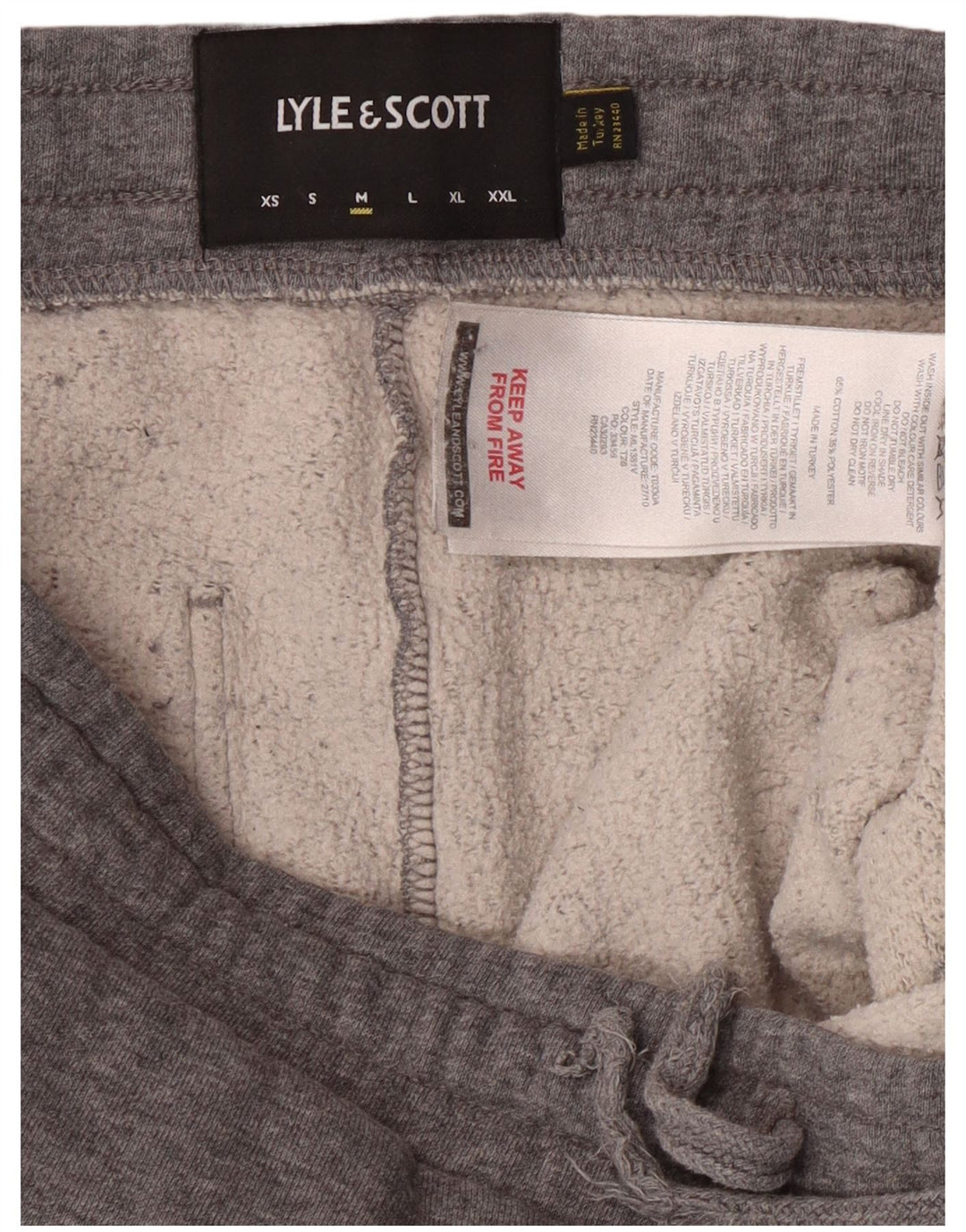 Lyle & Scott Pantaloni da tuta da uomo Joggers Cotone chiazzato grigio medio