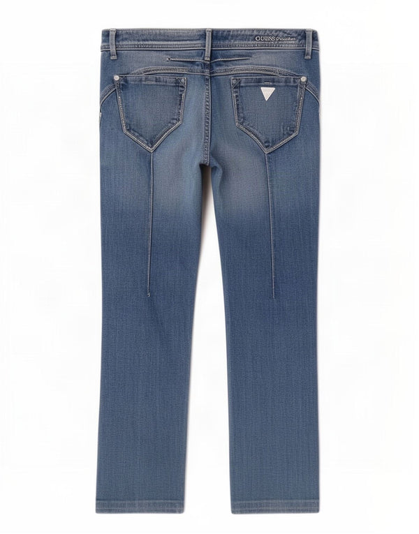 Jeans dritti da donna Guess W29 L27 cotone blu