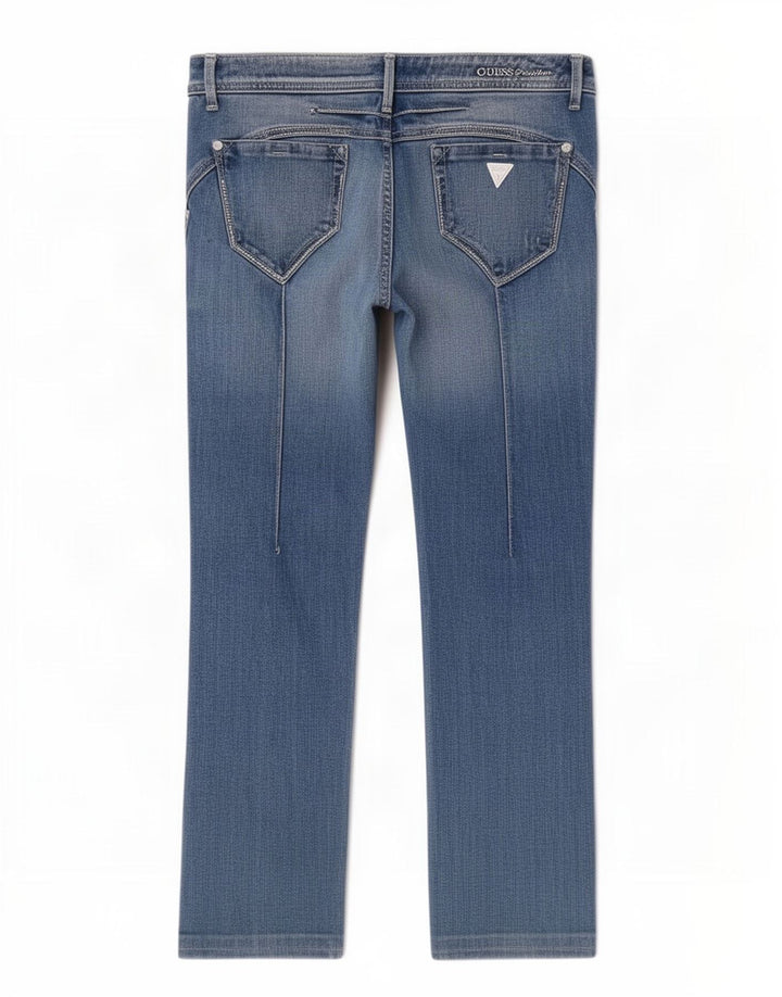 Jeans dritti da donna Guess W29 L27 cotone blu
