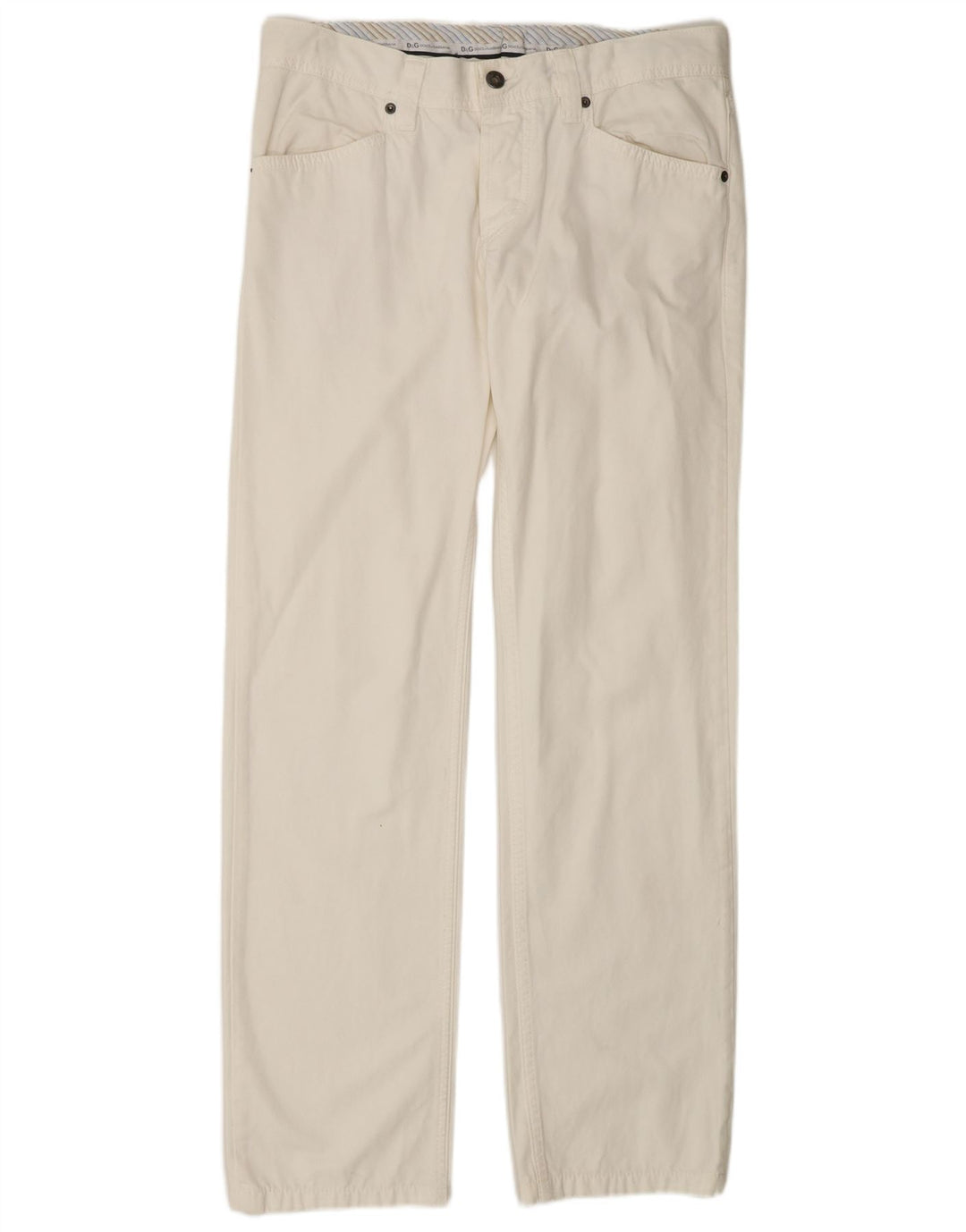 DOLCE & GABBANA Jeans dritti da uomo W34 L32 Cotone bianco