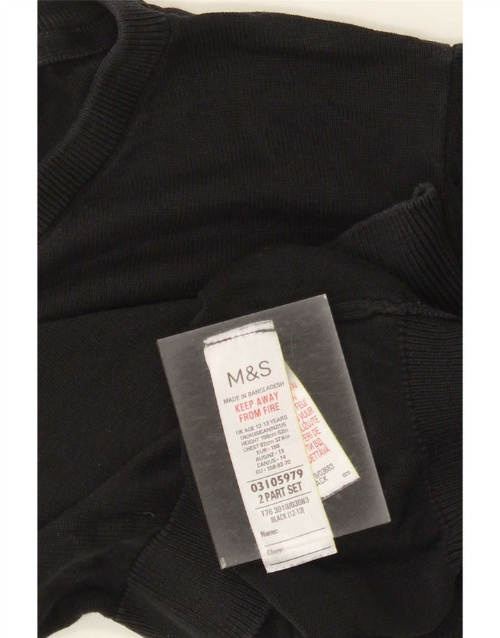 Felpa da bambino Marks & Spencer 12-13 anni in cotone nero