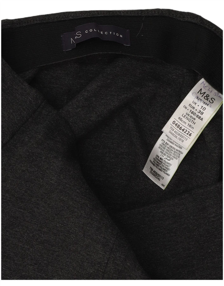 Minigonna da donna Marks & Spencer UK 10 piccola W30 viscosa grigia