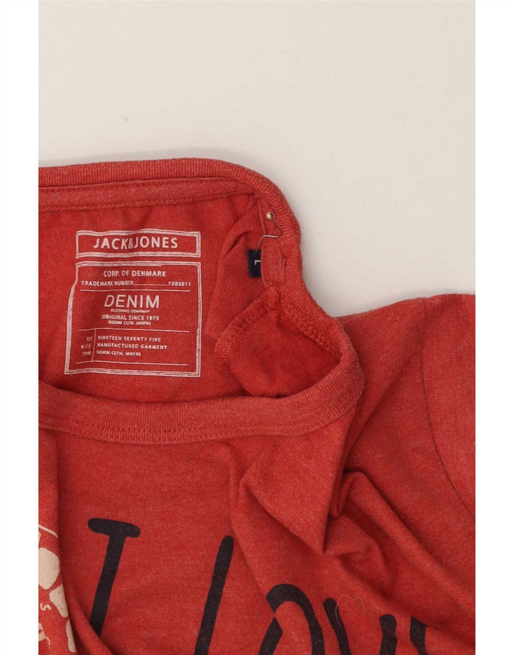 Jack & Jones T-shirt grafica da uomo grande rossa