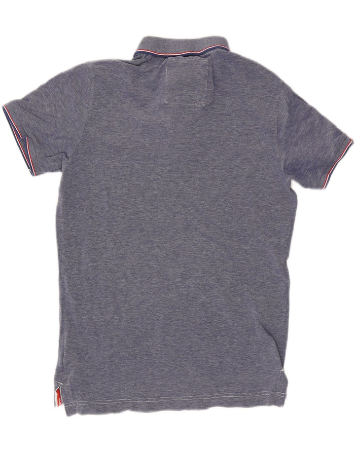Polo da uomo Superdry in cotone blu medio