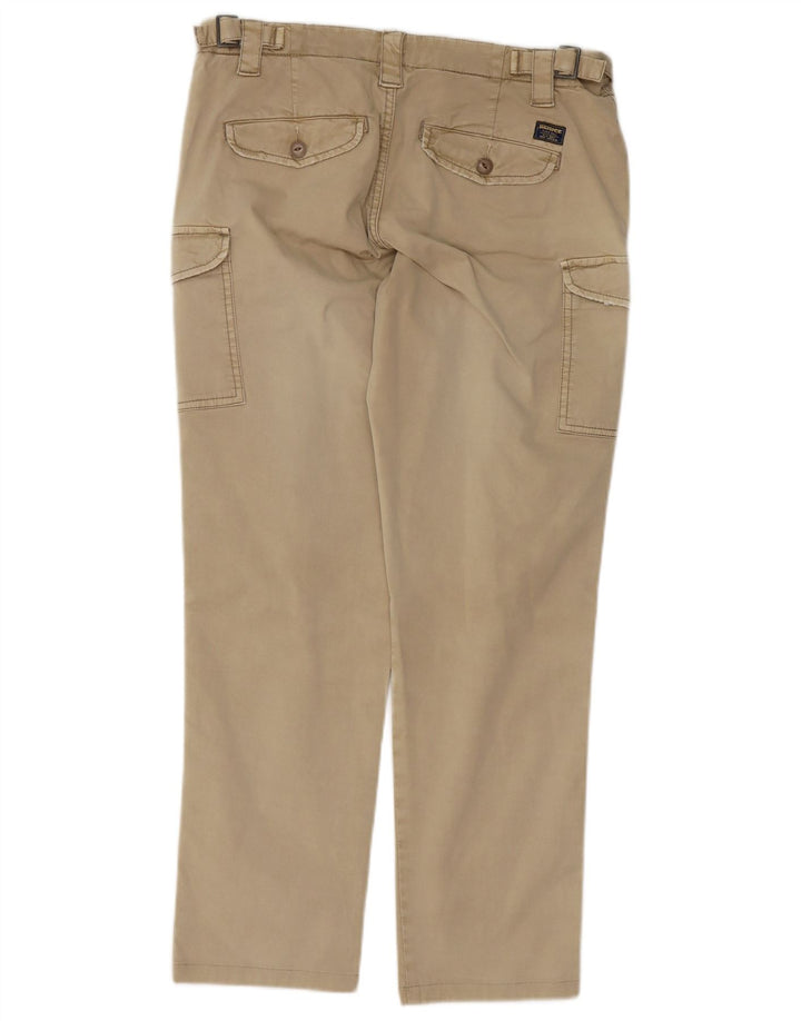 BLAUER Mens Straight Cargo Trousers  W31 L28 Beige Cotton