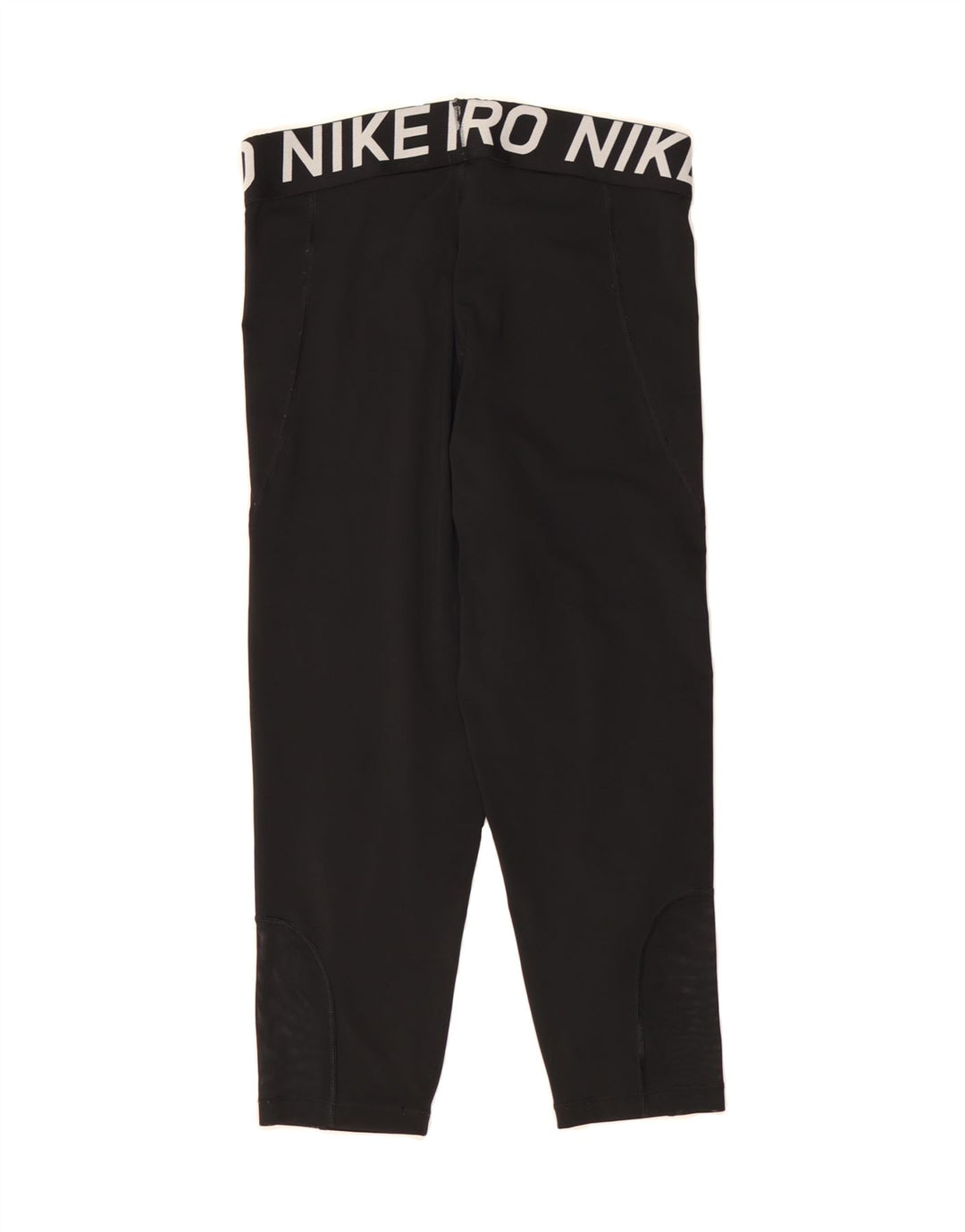 NIKE Womens Dri Fit Graphic Capri Leggings UK 14 Large  Black Polyester Vintage Nike and Second-Hand Nike from Messina Hembry 
