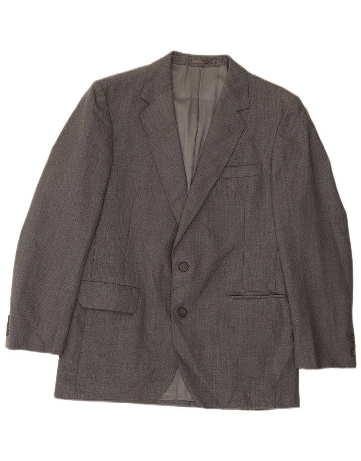 Giacca blazer da uomo a 2 bottoni Aquascutum UK 36 piccola grigia