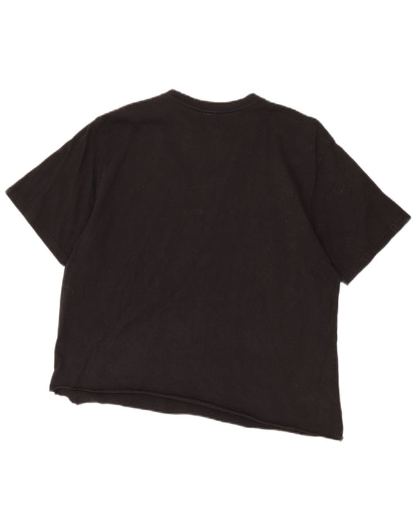 Maglietta grafica da donna Billabong Top UK 16 grande cotone nero